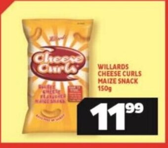 Usave Willards Cheese Curls Maize Snack 150g offer
