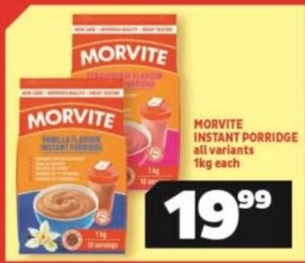 Usave Morvite Instant Porridge All Variants 1kg each offer