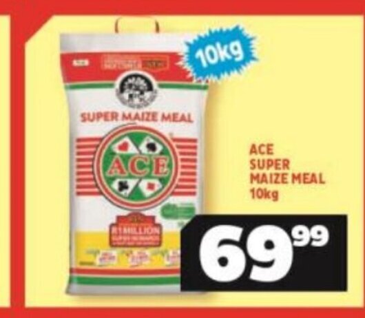 Ace Super Maize Meal 10kg offer at Usave
