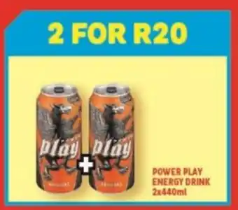 Usave Power Play Energy Drink 2x440ml offer