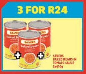 Usave Savers Baked Beans in Tomato Sauce 3x410g offer
