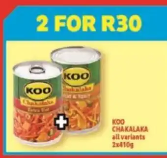 Usave Koo Chakalaka All Variants 2x410g offer