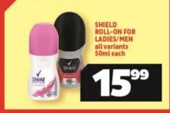 Usave Shield Roll-On For Ladies/Men All Variants 50ml each offer
