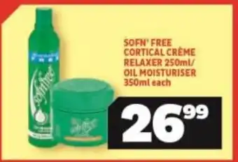Sofn'Free Cortical Creme Relaxer 250ml / Oil Moisturizer 350ml each