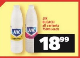 Usave JIK Bleach All Variants 750ml each offer