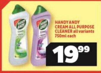 Usave Handy Andy Cream All Purpose Cleaner All Variants 750ml each offer