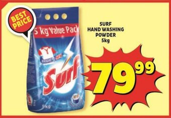 Usave Surf Hand Washing Powder 5kg offer