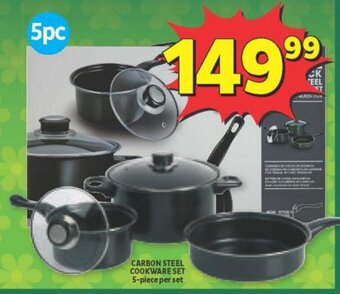 Carbon Steel Cookware Set 5-Piece per Set