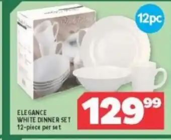 Elegance White Dinner Set 12-Piece per set