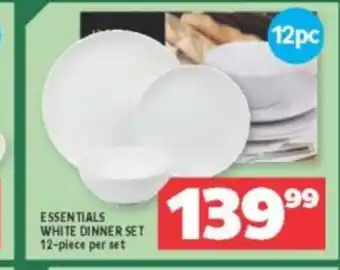 Usave Essential White Dinner Set 12-Piece per Set offer