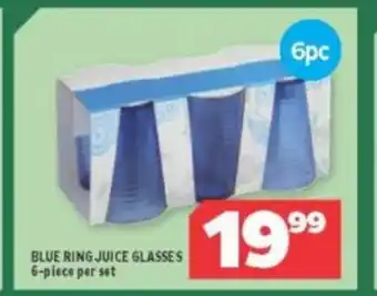 Usave Blue Ring Juice Glasses 6-piece per set offer