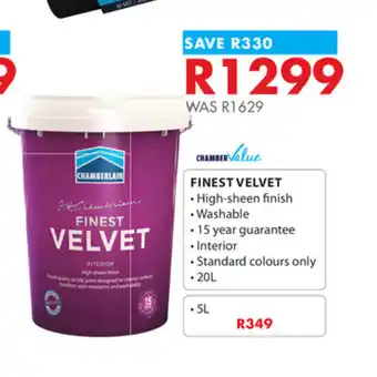 Chamberlain ChamberValue Finest Velvet 20L offer