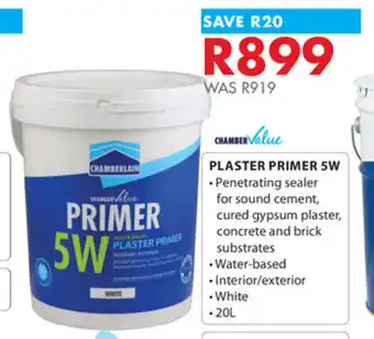Chamberlain ChamberValue Plaster Primer 5W Water-based 20L offer