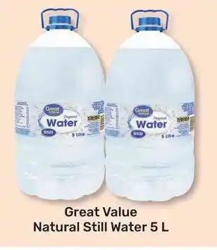 Game Great Value Natural Still Water 5L offer