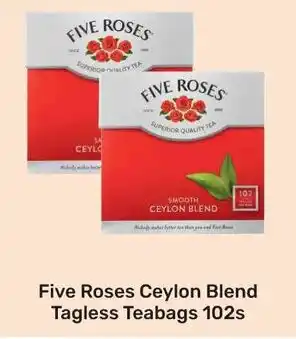 Game Five Roses Ceylon Blend Tagless Teabags 102s offer