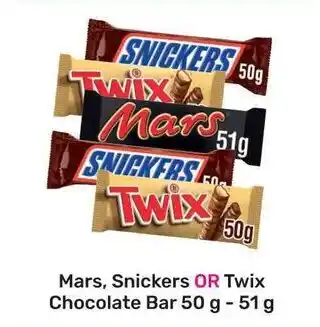 Game Mars, Snickers OR Twix Chocolate Bar 50g - 51g offer