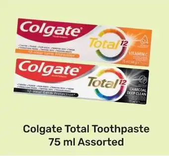 Game Colgate Total Toothpaste 75ml Assorted offer