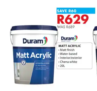 Chamberlain Duram Matt Acrylic Water Based 20L offer