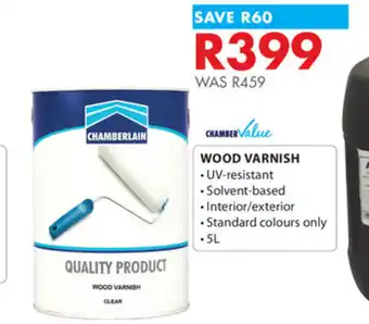 Chamberlain ChamberValue Wood Varnish 5L offer