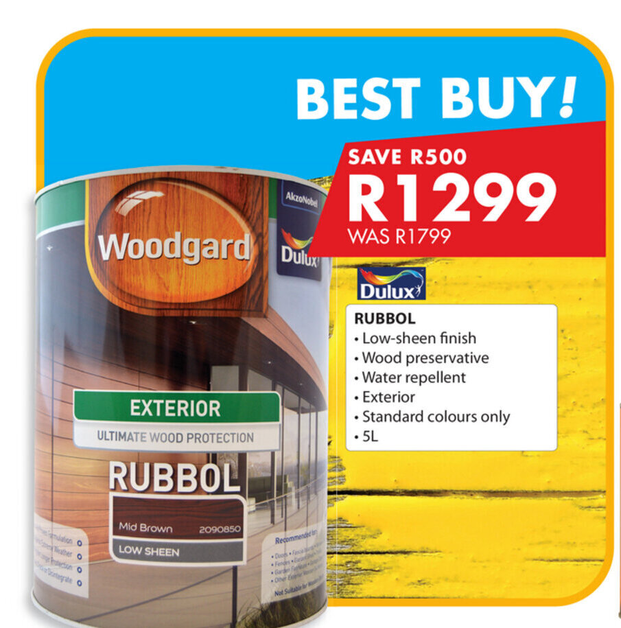 Dulux Rubbol 5L offer at Chamberlain