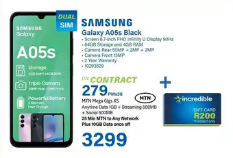 SAMSUNG Galaxy A05s Black