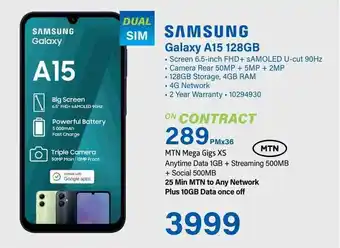 Incredible Connection SAMSUNG Galaxy A15 128GB offer