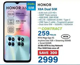 Incredible Connection HONOR X6A Dual SIM offer