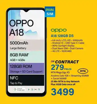 Incredible Connection OPPO A18 128GB DS offer
