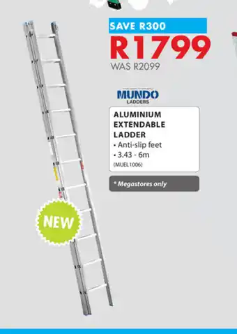 Chamberlain Mundo Aluminium Extendable Ladder offer