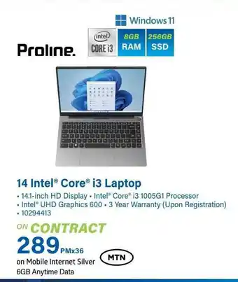 Incredible Connection Proline 14 Intel Core i3 Laptop offer