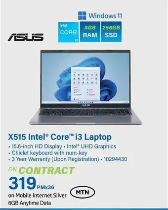 Incredible Connection ASUS X515 Intel Core i3 Laptop offer