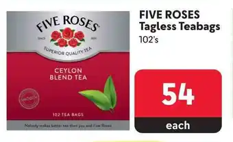 Makro FIVE ROSES Tagless Teabags 102's offer