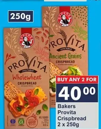 President Hyper Bakers Provita Crispbread 2x250g offer