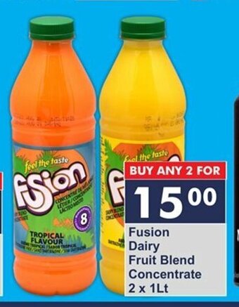 President Hyper Fusion Dairy Fruit Blend Concentrate 2 x 1Lt offer