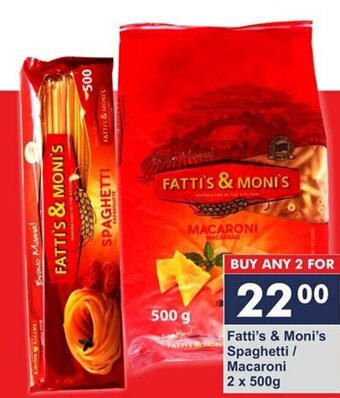 President Hyper Fatti's & Moni's Spaghetti / Macaroni 2x500g offer