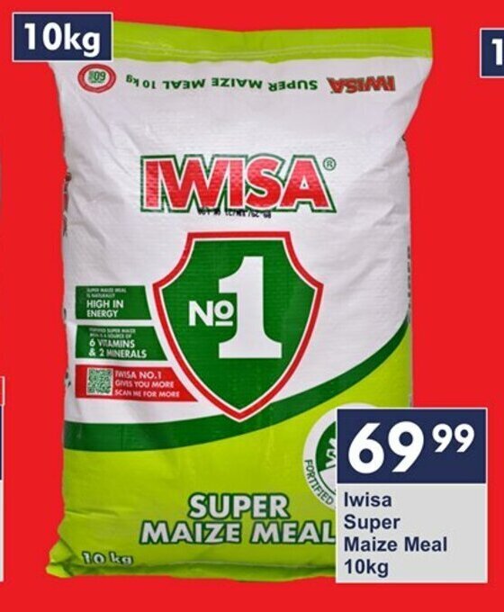 Iwisa Super Maize Meal 10kg offer at President Hyper