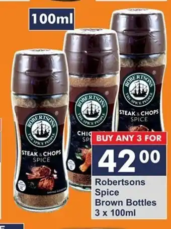 President Hyper Robertsons Spice Brown Bottles 3x100ml offer