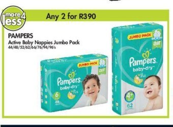 Makro Pampers Active Baby Nappies Jumbo Pack offer