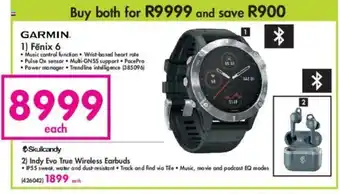 Makro Garmin Fenix 6 & Skullcandy Indy Evo True Wireless Earbuds offer