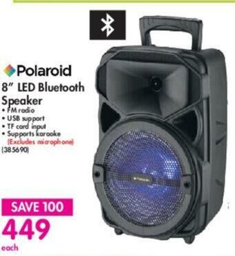 Polaroid 8" LED Bluetooth Speaker