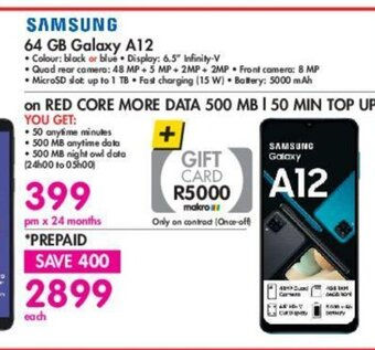 Makro Samsung - 64GB Galaxy A12 offer