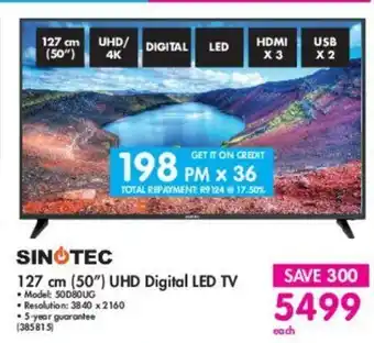 Makro Sinotec - 127cm (50") UHD Digital LED TV offer
