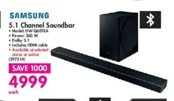 Makro Samsung - 5.1 Channel Soundbar offer