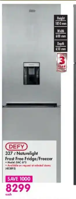 Makro DEFY - 327L Naturelight Frost Free Fridge / Freezer offer