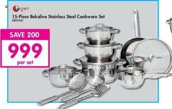 Makro 15-Piece Bekaline Stainless Steel Cookware Set offer
