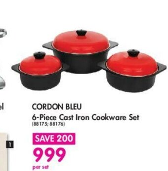 Makro Cordon Bleu - 6-piece Cast Iron Cookware Set offer