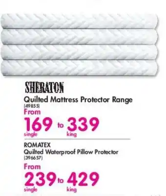 Makro Sheraton - Quilted Mattress Protector Range Single offer