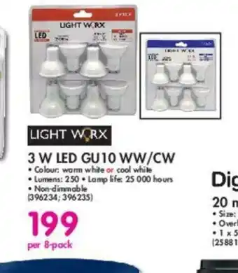 Makro Light Worx 3W LED GU10 WW/CW offer