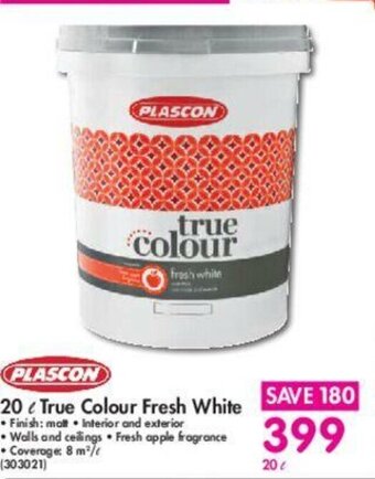 Makro Plascon 20L True Color Fresh White offer