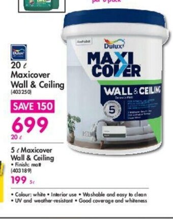 Makro Dulux 20L Maxicover Wall & Ceiling offer
